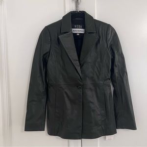 Reformation Leather Blazer